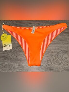 Maaji Bright Orange Reversible Bikini Bottom